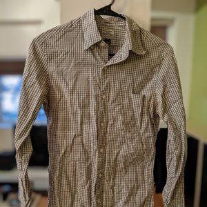 J Crew Men's Gingham Long Sleeve Button Down - XS Slim